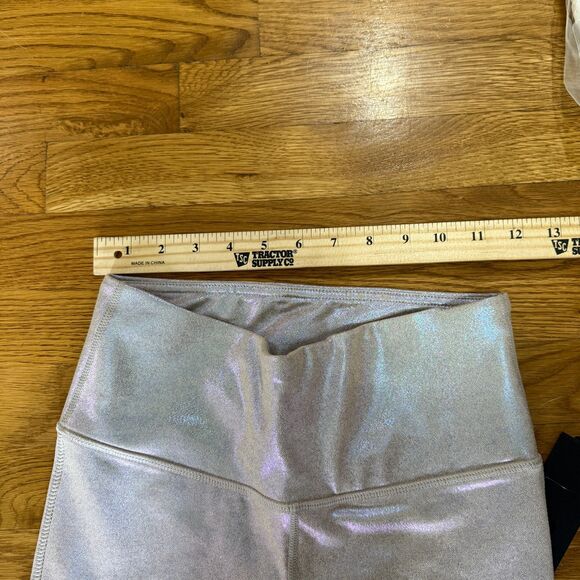 Mono B‎ Iridescent Holo Foil High-Waisted Leggings Small - Picture 5 of 5